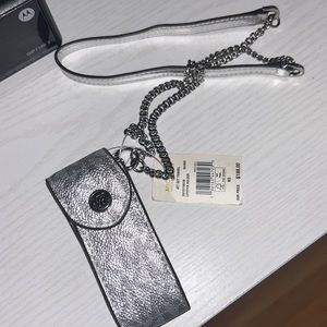 Michael kors silver lipstick holder